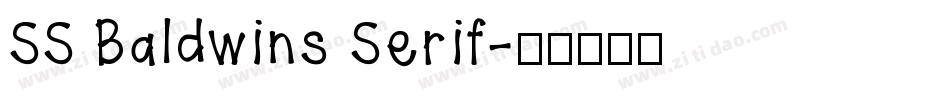 SS Baldwins Serif字体转换